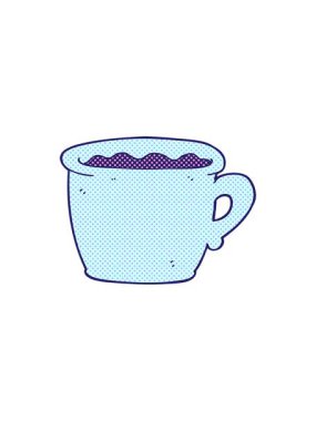 El yazması eski kahve fincanının yıldız patlaması etkisi animasyonu