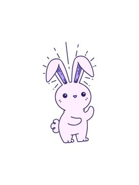 Sevimli bir tavşanın canlandırmasının dikkat çekici animasyonu