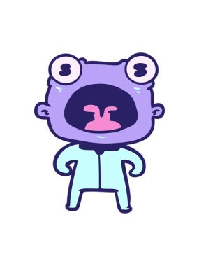 garip uzaylı çığlıklarının animasyonunu durdur ve durdur