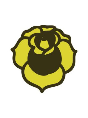 Dövme stili dekoratif çiçek çiziminin renk animasyonu değişiyor