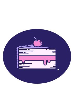 Pasta çemberi işaretinin hareketli animasyonu