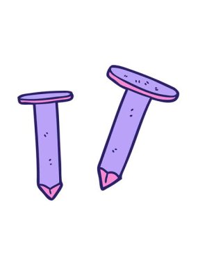 Karikatür eski çivilerin hareketli animasyonları