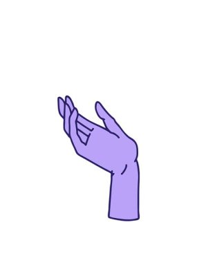 Bir el tasarımının yükseliş ve yüzme animasyonu