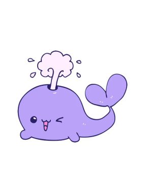 Bir balinanın canlandırmasının dönen hareketi