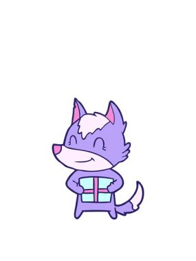 Dost canlısı bir kurt çizgi filminin canlandırması