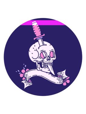 bir kafatası pankartıyla simgenin canlandırmasını güçlendir