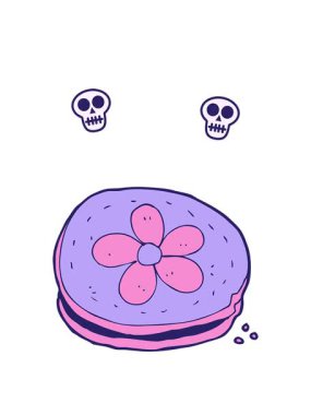 bir bisküvinin kafatası animasyonu