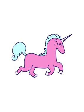 tek boynuzlu at dizaynının hareketli animasyonu