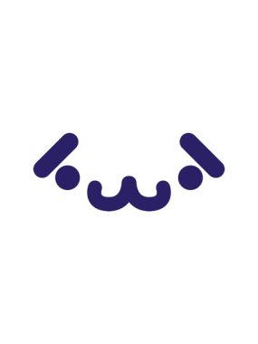 sevimli utangaç hayvan yüz ikonunun dönen hareket animasyonu