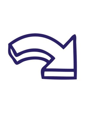 Doğrusal bir okun çizgi çiziminin ışık efekti animasyonu