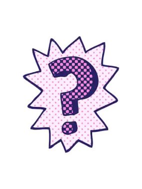 Çizgi roman tarzı soru işaretinin titreyen hareket animasyonu