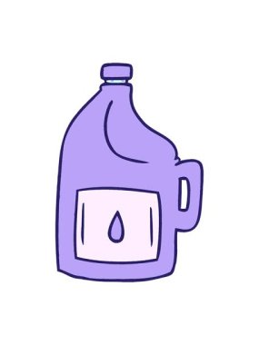 Büyük bir içki şişesinin çizilmiş karikatürünü salla ve durdur.