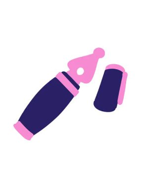 Eski dolma kalemin piksel efekti canlandırması