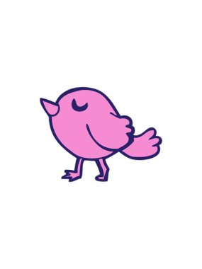 parlak bir kuşun çizgi filminin animasyonunu salla ve durdur