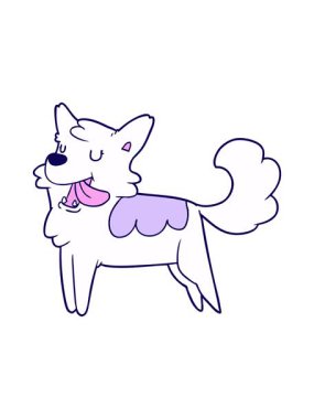 Mutlu köpeğin neon ışık efektleri