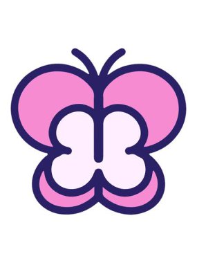 Basit ama sevimli kelebek çizgi filminin animasyonunu salla ve durdur