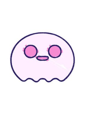 Sevimli Hayalet Tebeşir Çizimi 'nin dikkat çekici animasyonu