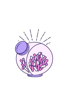 Geleneksel dövme şeklindeki şeker kavanozunun canlandırmasını genişletiyorum.