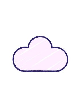 Bulut Tebeşiri Çiziminin dönen hareketli animasyonu