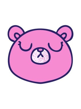 El çizimi çizgi film ayısının hareketli animasyonu