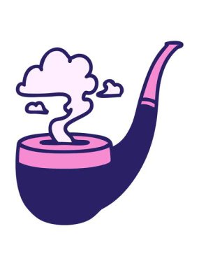 Dövmenin hareketli animasyonu geleneksel sigara piposu tarzında.