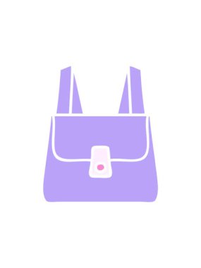 Yeşil bir çantanın düz renkli retro çizgi filminin hareketli animasyonu