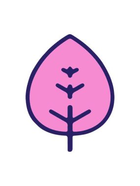 Basit yaprak tasarım elementinin titrek hareket animasyonu