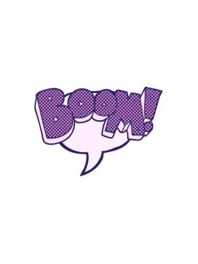 Freehand çizilmiş çizgi roman balonu karikatür patlamasının yükselişi ve yüzdürme animasyonu