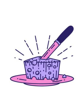 geleneksel peynir dövmesi tabağının animasyonunu bob ve duraklat