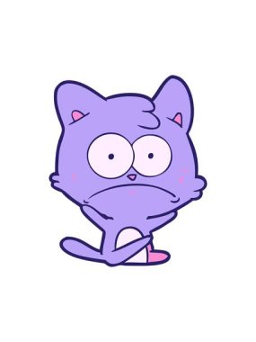 Sinirli bir kedinin çizgi filminin animasyonunu salla ve durdur