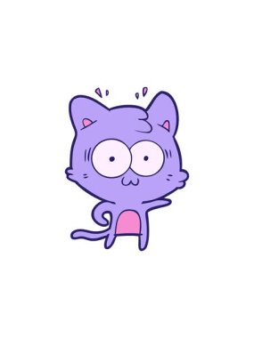 Şaşırmış kedi çizgi filminin satış animasyonu