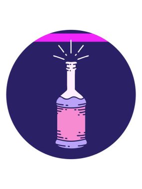 Dövme stili bira şişesinin animasyonunu güçlendir