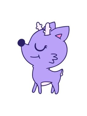 Sevimli kırmızı burunlu ren geyiği çizgi filminin titreyen hareketi