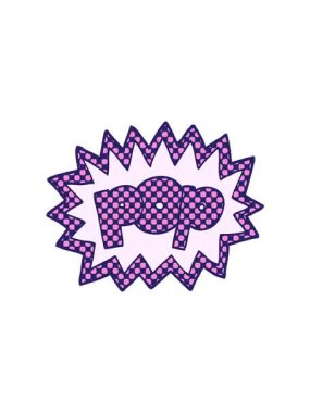 Çizgi roman tarzı pop sembolünün dikkat çekici animasyonu