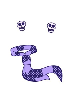 karikatür karikatür ofis kravatının kafatası animasyonu