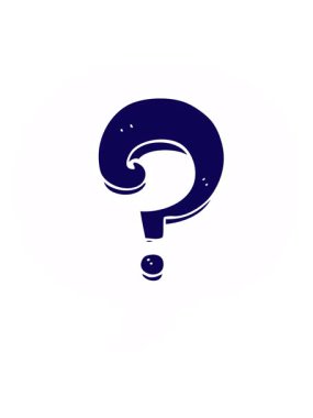 neon light effect animation of cartoon question mark with speech bubble in retro style