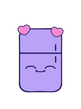 Dondurucunun sevimli çizgi filminin dönen kalp animasyonu.