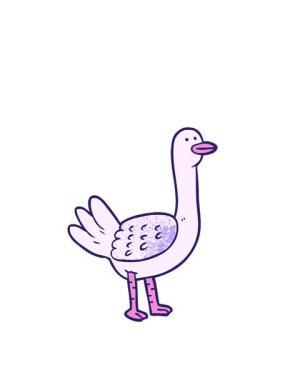 Parlak renkli kuşların çizgi filminin animasyonunu genişletiyor