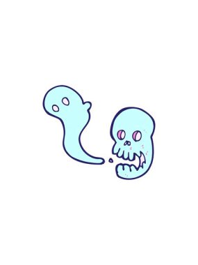 Korkunç kafatasının çizgi filminin yıldız patlaması etkisi animasyonu