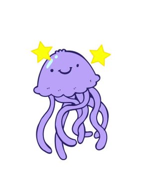 dönen yıldız çizgi film animasyonu Mutlu denizanası