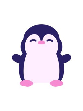 Sevimli küçük penguenin basınçlı animasyonu