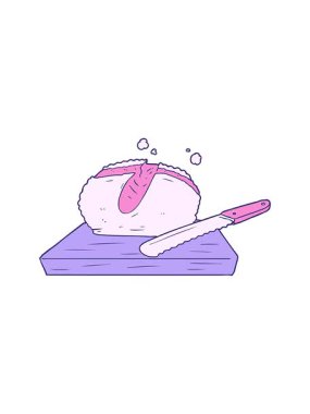 Çizgi film ekmeğinin hareketli animasyonu