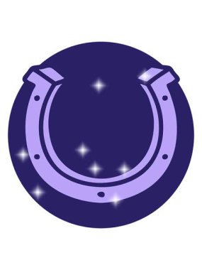 Şanslı at nalı dizaynının parıltı etkisi