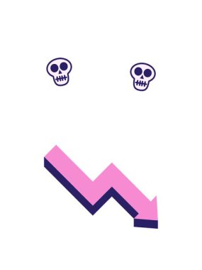 performans oku grafik resimleme simgesinin dönen kafatasları animasyonu