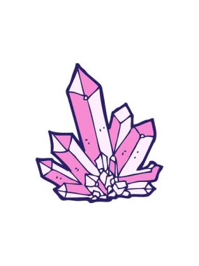 Çizgi film kristallerinin dönen hareket animasyonu