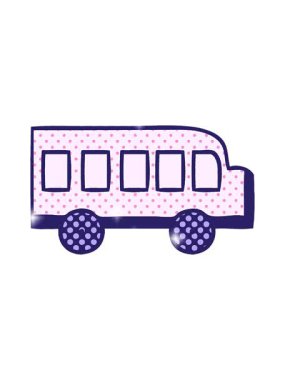 Bir okul otobüsünün çizgi roman tarzı çizgi filminin ışıltı etkisi