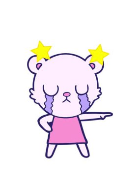 dönen yıldızlar ağlayan kutup ayısının canlandırması.