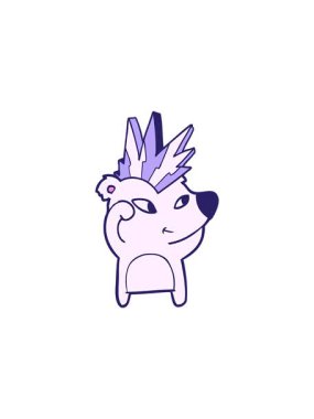 Sevimli ayı görüntüsünün radyoaktif parlak animasyonu