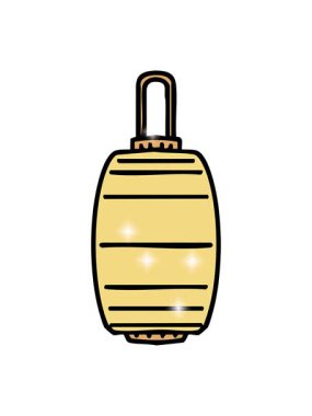 Japon zanaat tasarımında parlayan bir kağıt fenerin ışıltı etkisi.