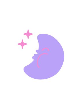 Çizgi film ay ve yıldızlarının satış animasyonu